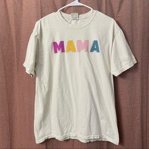 MAMA Colorblock Letters graphic tee